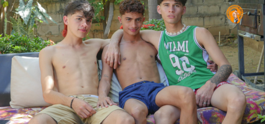 A Backyard Threesom gay porn